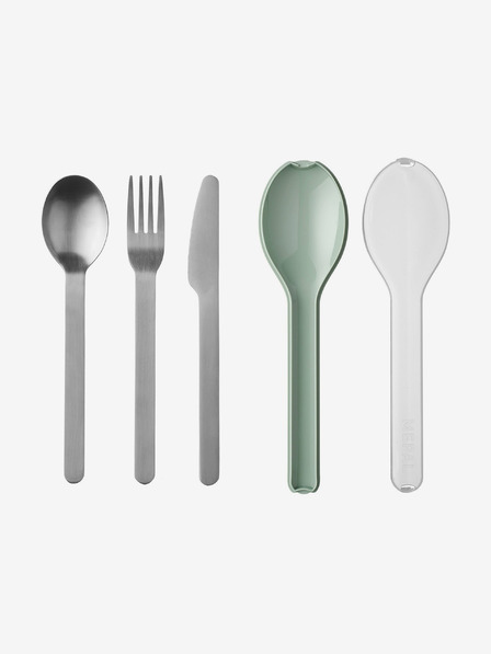 Mepal Set putnog pribora za jelo od nehrđajućeg čelika u srebrnoj i zelenoj boji Mepal Ellipse