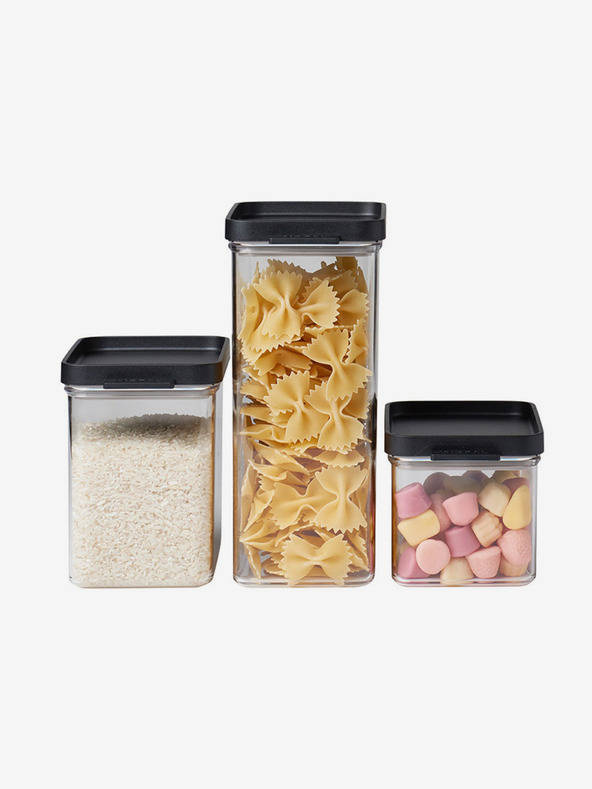 Mepal Set od tri posude za hranu s poklopcima u crnoj boji Mepal Omnia
