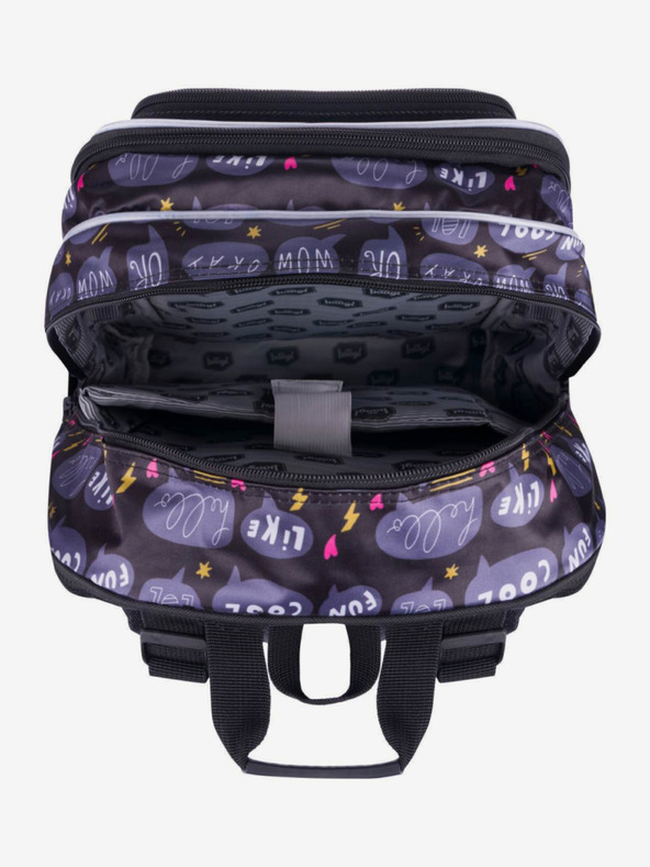 BAAGL  Crni školski ruksak Cubic Sneakers Baagl