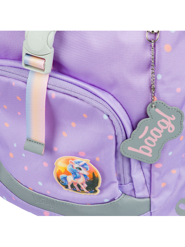 BAAGL  Ljubičasti školski ruksak Airy Pets Baagl