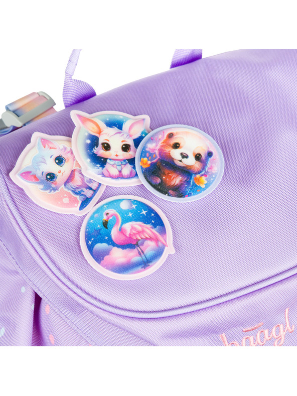 BAAGL  Ljubičasti školski ruksak Airy Pets Baagl
