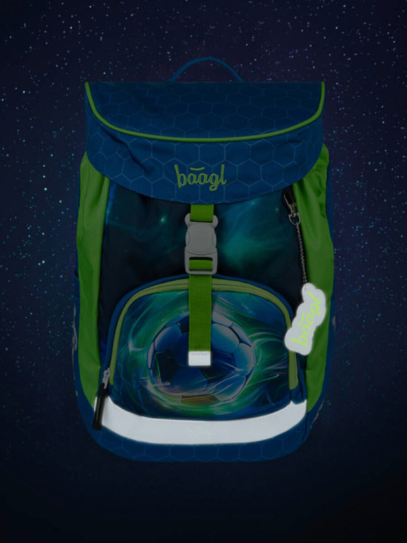BAAGL  Plavi školski ruksak Prozračna nogometna lopta Baagl