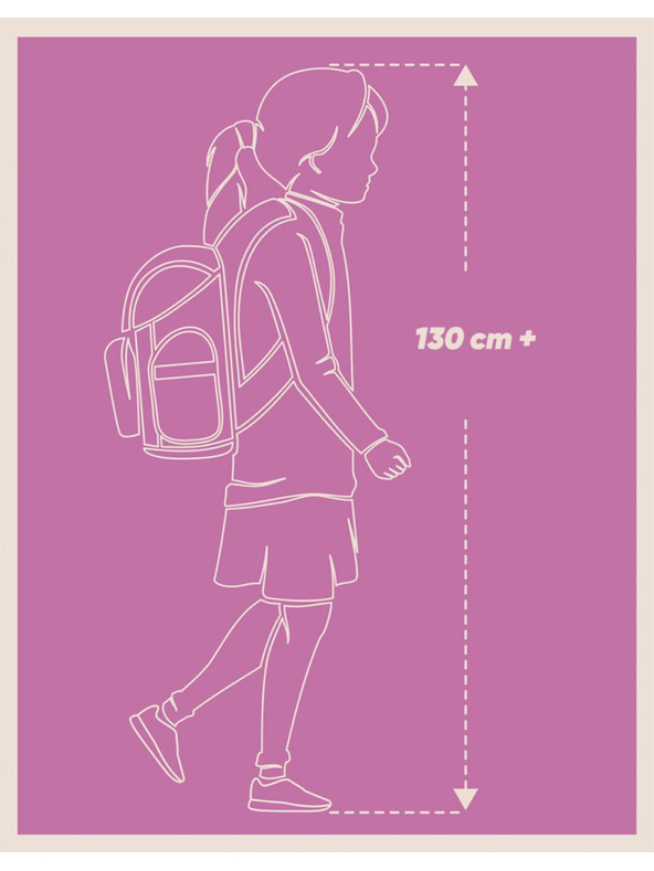 BAAGL  Purple Skate Leafs Baagl školski ruksak