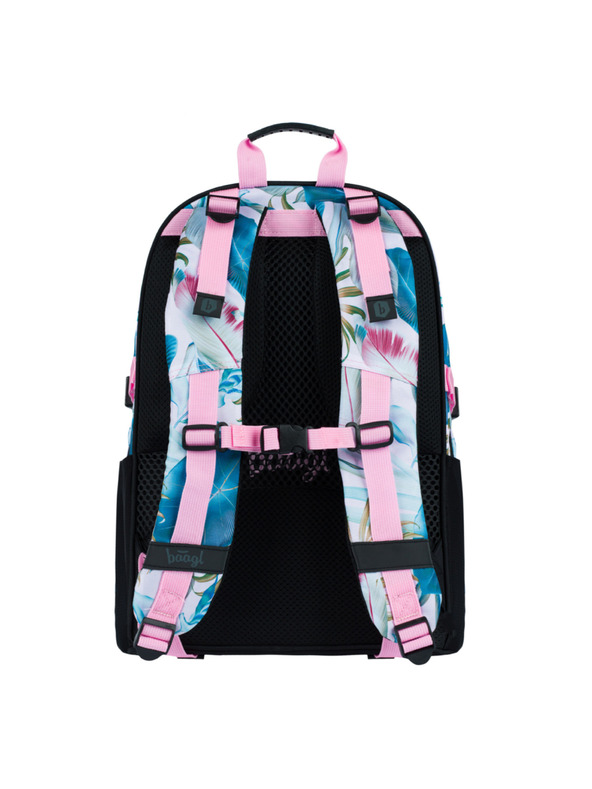 BAAGL  Purple Skate Leafs Baagl školski ruksak