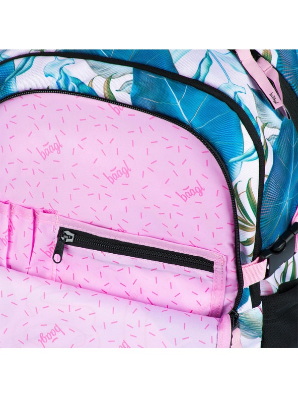 BAAGL  Purple Skate Leafs Baagl školski ruksak