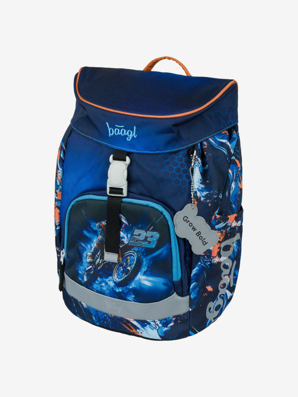 BAAGL  Plavi školski ruksak Airy Motorbike Baagl