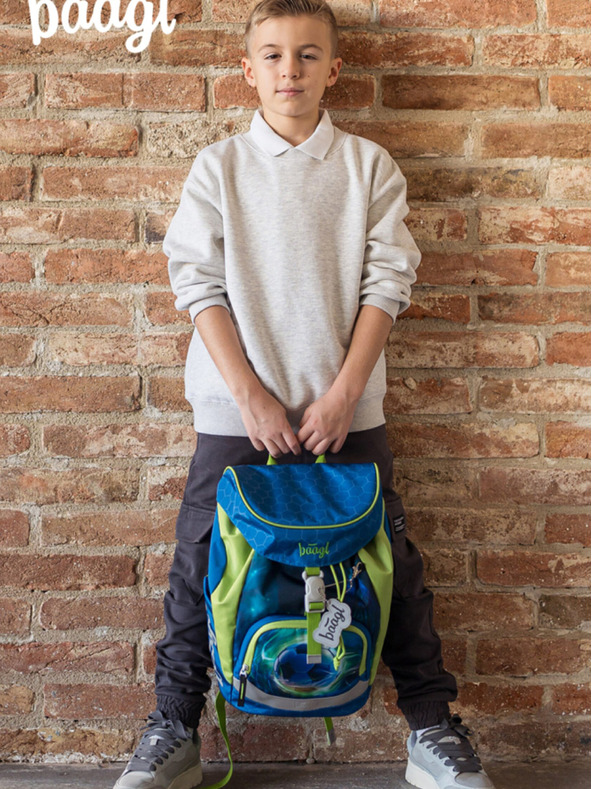 BAAGL  Blue 3 SET Airy Football Ball: ruksak, pernica, torba Baagl