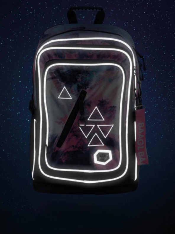 BAAGL  Pink školski ruksak Cubic Abstract Baagl