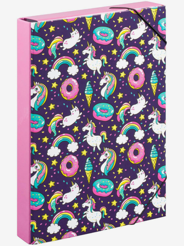 BAAGL  Ljubičaste ploče za školske bilježnice A4 Jumbo Unicorn Baagl
