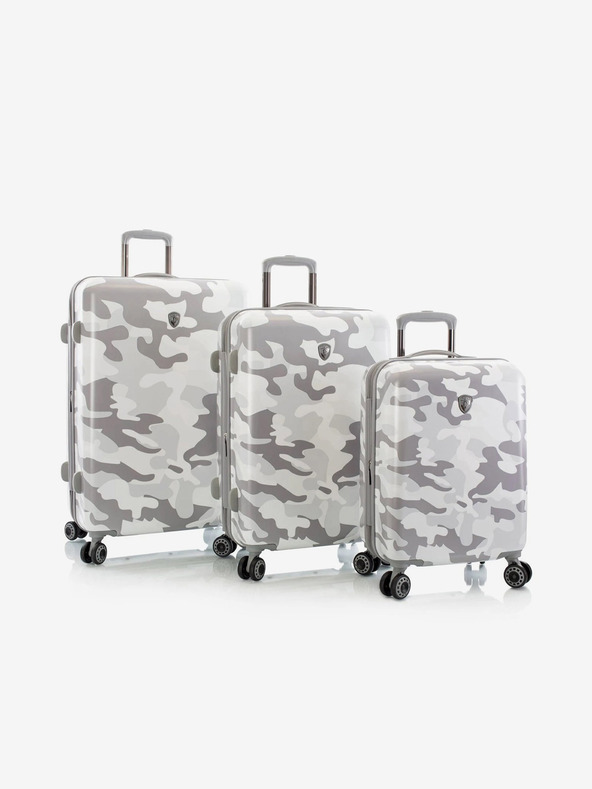 Heys Set od tri bijela Heys White Camo putna kofera S,M,L