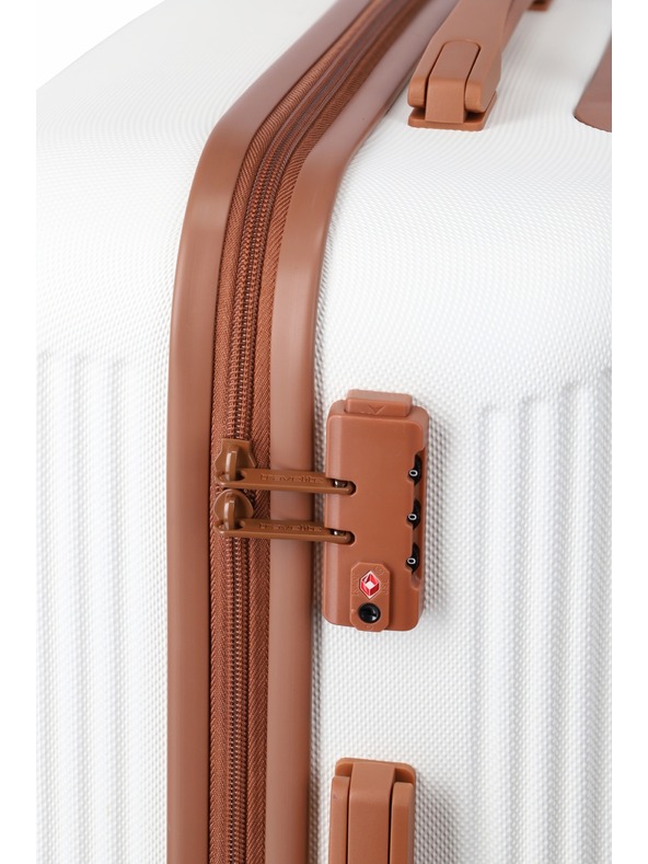 Travelite Putni kovčeg Travelite Bali L White/Cognac