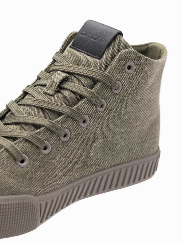 Ombre Clothing Muške platnene tenisice - maslinaste V2 OM-FOTH-0186 Ombre odjeća