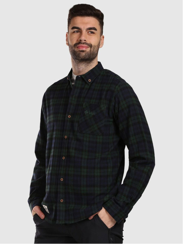 Kilpi Muška sportska flanelska majica Kilpi FLANNY-M tamno zelena