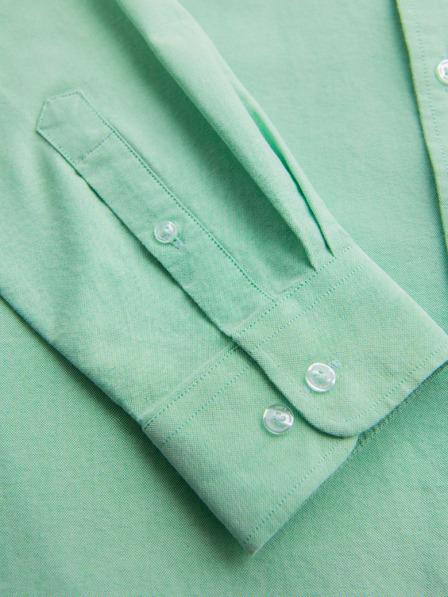 Ombre Clothing Muška pamučna oxford košulja pastelnih boja - mint Ombre Clothing