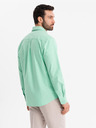 Ombre Clothing Muška pamučna oxford košulja pastelnih boja - mint Ombre Clothing