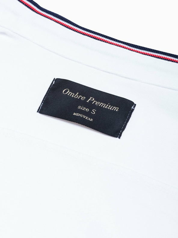 Ombre Clothing Muška košulja dugih rukava K542 - bijela