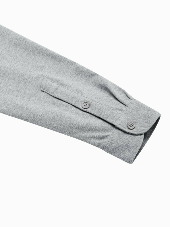 Ombre Clothing Muška košulja dugih rukava K542 - siva