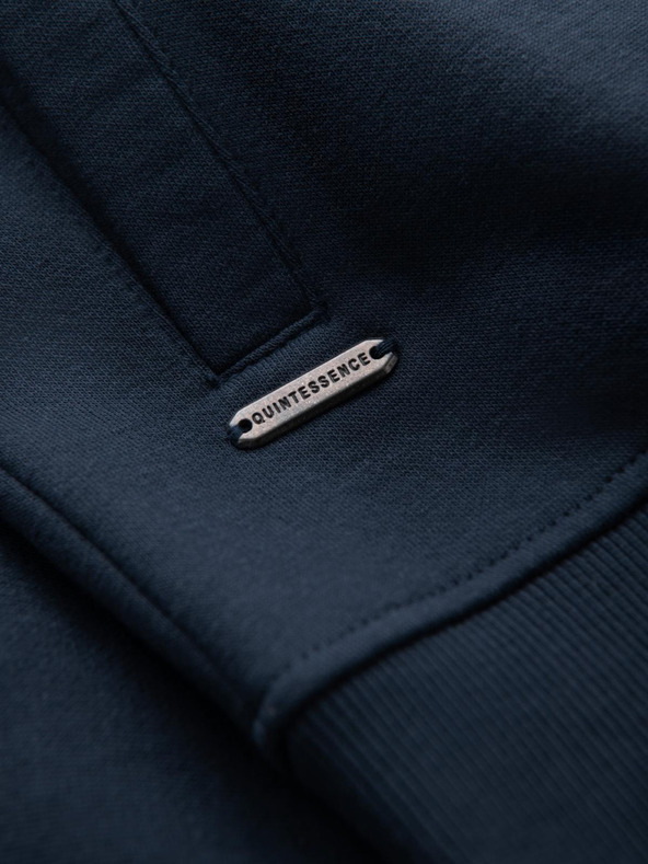 Ombre Clothing Muška majica s okruglim izrezom od strukturiranog pletiva - Graphite Melange V1 OM-SSNZ-0149 Ombre odjeća