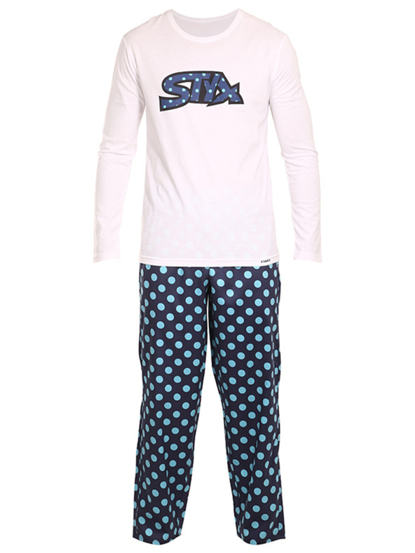 Styx Muška pidžama Styx na točkice