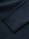 Ombre Clothing Muška pletena dolčevita od viskoze - tamnoplava V4 OM-SWTN-0125 Ombre odjeća
