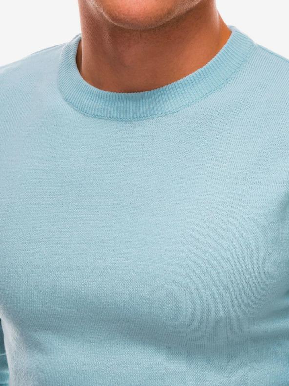 Ombre Clothing Svijetloplavi muški osnovni džemper Ombre Clothing