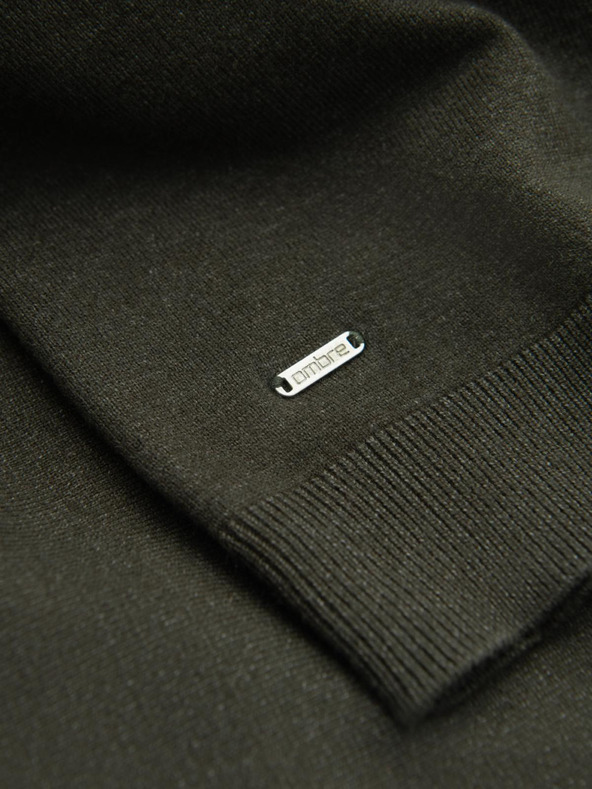 Ombre Clothing Muška pletena polo majica od viskoze - tamno siva V5 OM-SWTN-0125 Ombre odjeća