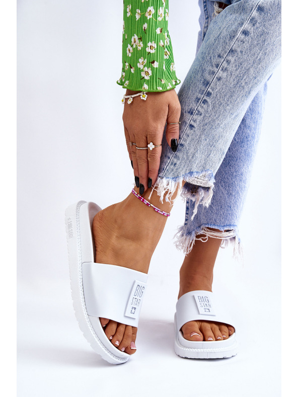 BIG STAR SHOES Ženske papuče Big Star White