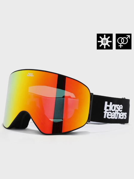 Horsefeathers Naočale za snowboard Edmond - crne/zrcalno crvene HORSEFEATHERS