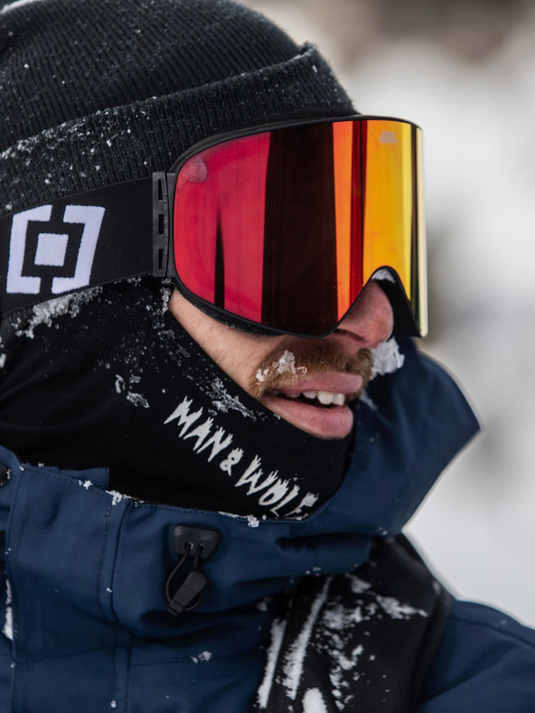 Horsefeathers Naočale za snowboard Edmond - crne/zrcalno crvene HORSEFEATHERS