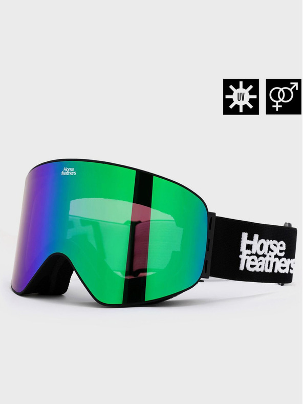 Horsefeathers Naočale za snowboard Edmond - crne/zrcalno zelene HORSEFEATHERS