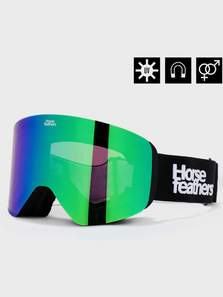 Horsefeathers Naočale za snowboard Colt - crne/zrcalno zelene HORSEFEATHERS