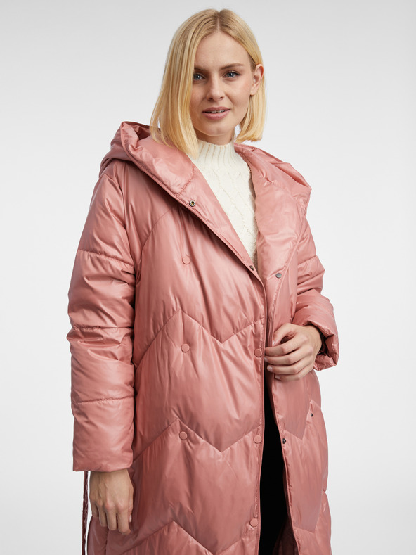 Orsay Stari rozi ženski kaput na perje ORSAY