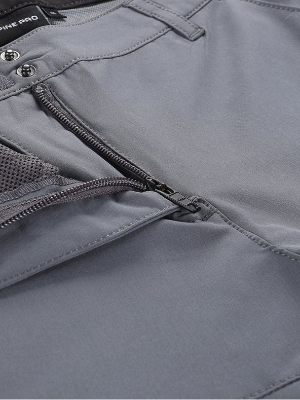 ALPINE PRO Ženske softshell kratke hlače ALPINE PRO BAKA dimljeni biser