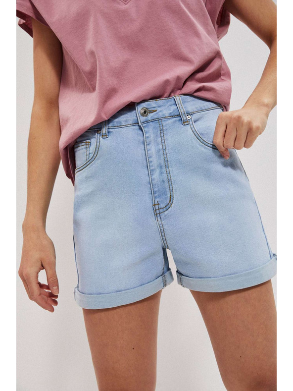 Moodo Moodo ženske kratke traper hlače svijetlo plave boje