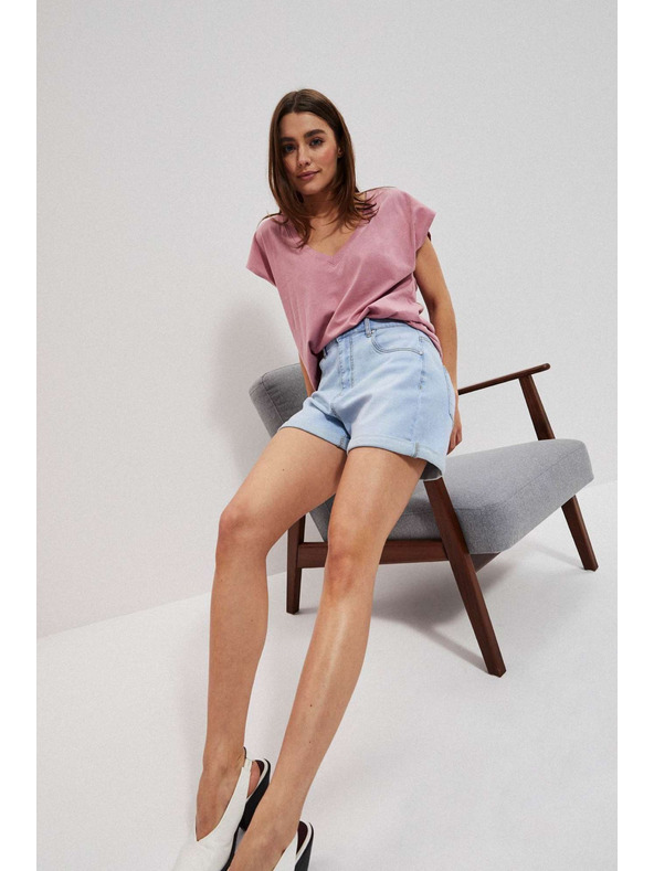 Moodo Moodo ženske kratke traper hlače svijetlo plave boje