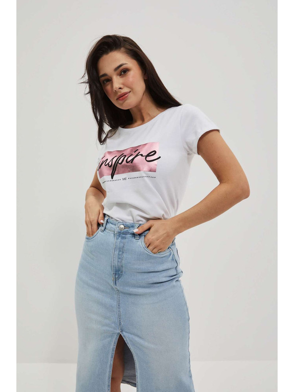 Moodo Ženska majica L-TS-4019 BIJELA Moodo