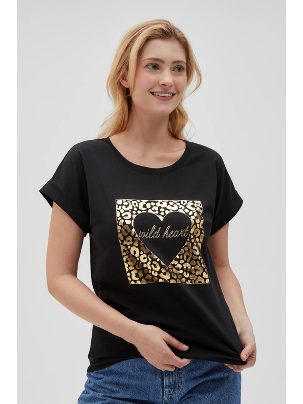 Moodo Ženska crna majica Moodo