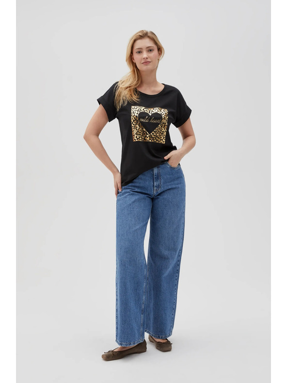 Moodo Ženska crna majica Moodo