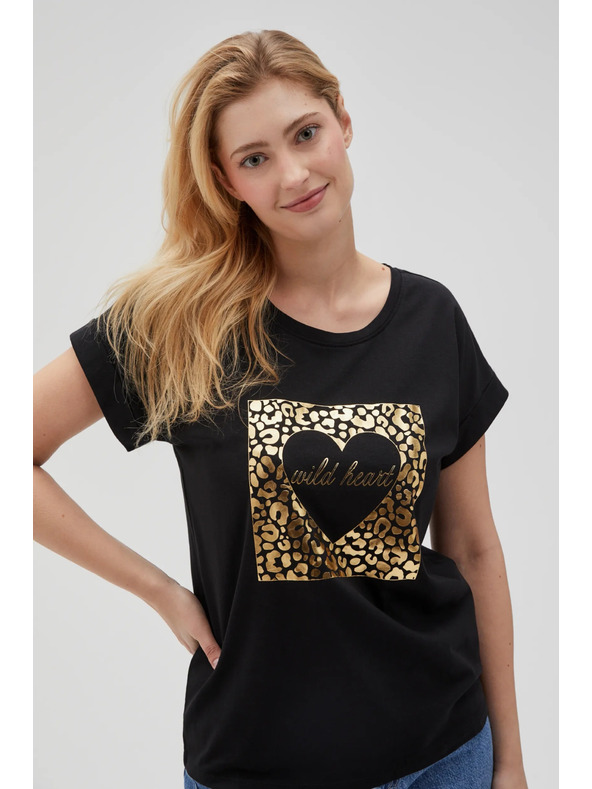 Moodo Ženska crna majica Moodo