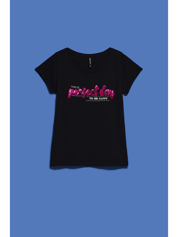 Moodo Ženska majica L-TS-4020 BLACK Moodo