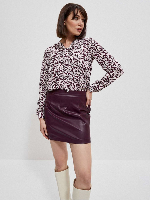 Moodo Moodo bijelo-bordo ženska cvjetna bluza