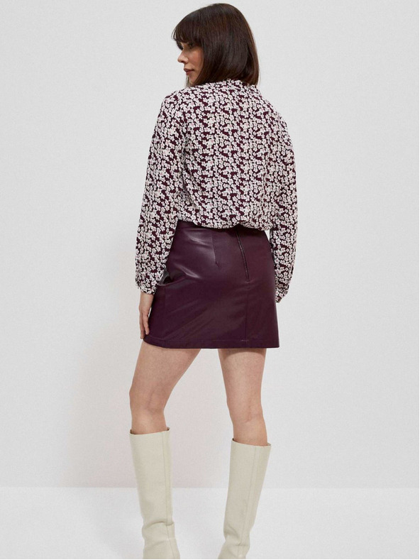 Moodo Moodo bijelo-bordo ženska cvjetna bluza