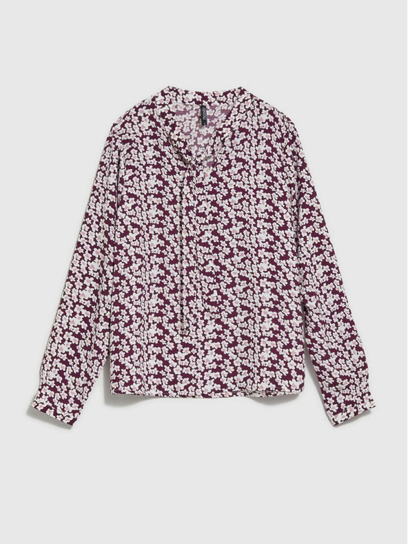 Moodo Moodo bijelo-bordo ženska cvjetna bluza