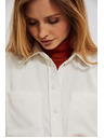 Moodo Moodo krem ​​ženska košulja s manžetama