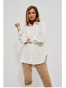 Moodo Moodo krem ​​ženska košulja s manžetama