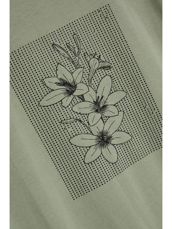 Moodo Ženska maslinasta majica Moodo