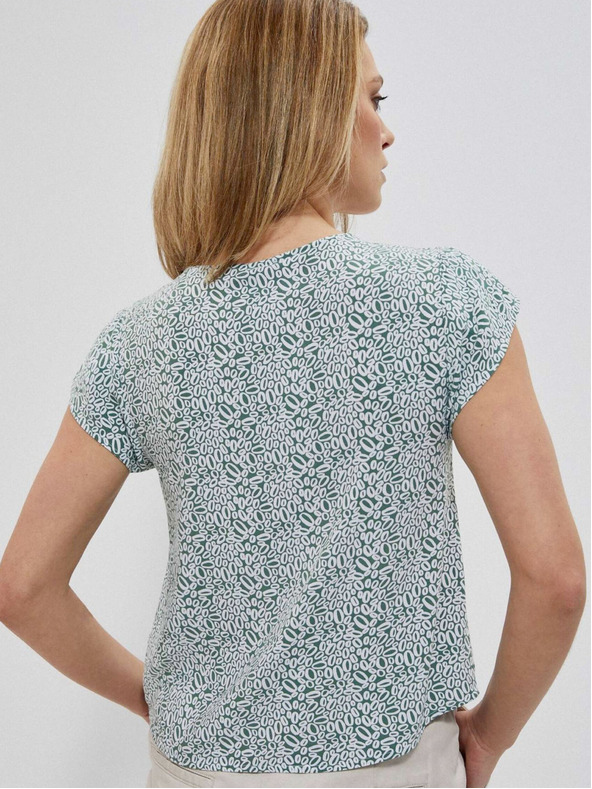 Moodo Bijelo-zelena ženska Moodo košulja s uzorkom