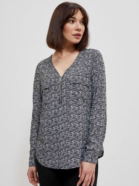 Moodo Bijelo-crna ženska Moodo bluza s uzorkom