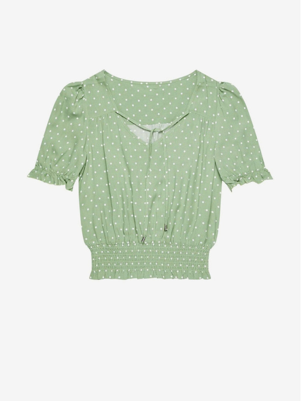 Moodo Moodo ženska zelena točkasta bluza