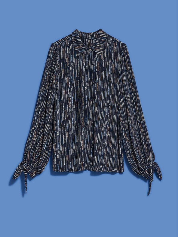 Moodo Tamno plava ženska Moodo bluza s uzorkom